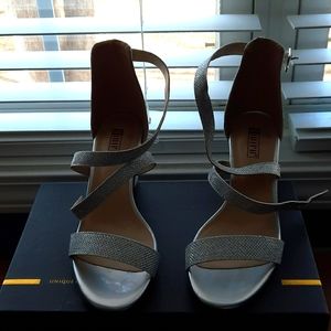 Formal silver sandals